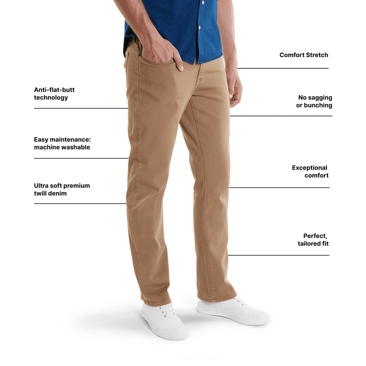 Men wearing Khaki Straight Mercer Jeans