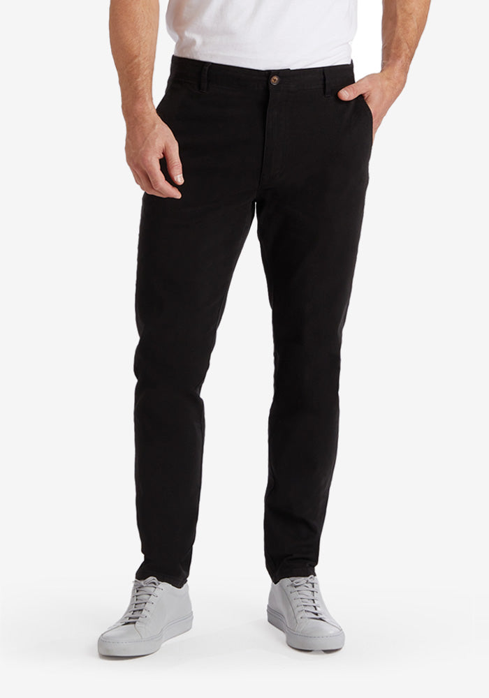 Men wearing Black The Twill Chino Charles