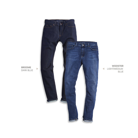 Slim Broome Dark Blue and Slim Wooster Light/Medium Blue 2-Pack Jeans jeans