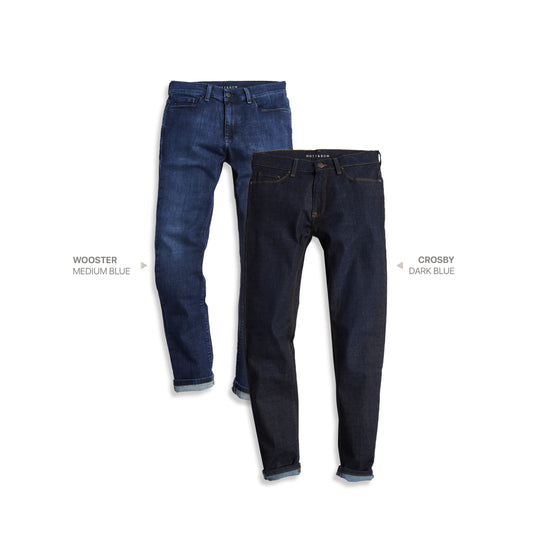 Slim Crosby Dark Blue and Wooster Medium Blue 2-Pack Jeans jeans