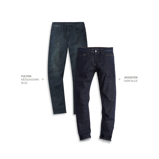 Slim Fulton Medium/Dark Blue and Slim Wooster Dark Blue 2-Pack Jeans jeans