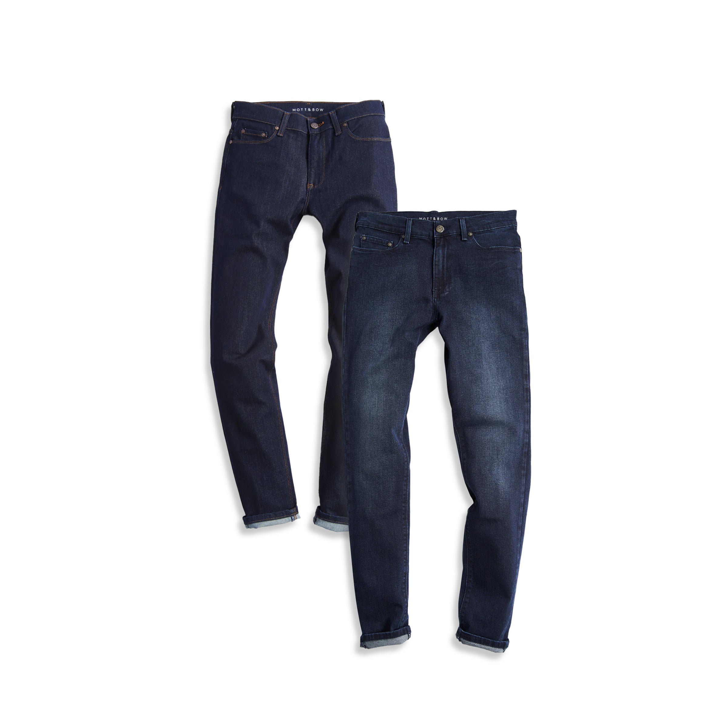  wearing Medium/Dark Blue / Dark Blue Slim Staple Medium/Dark Blue and Broome Dark Blue Jeans Pack