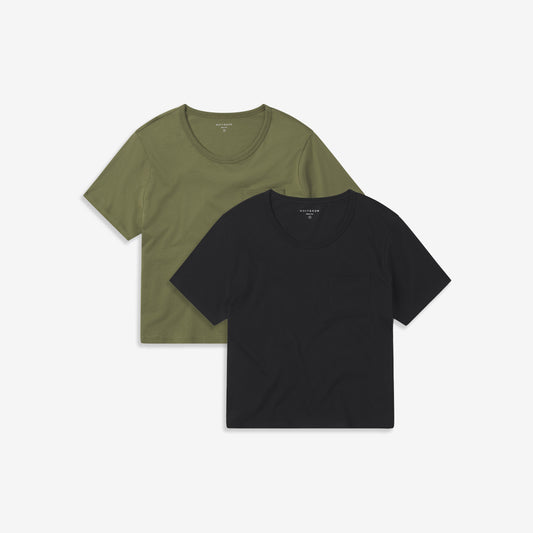 The Cotton Boxy Pocket Crew Neck Tee 2-Pack tees