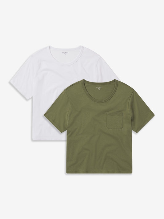 The Cotton Boxy Pocket Crew Neck Tee 2-Pack tees