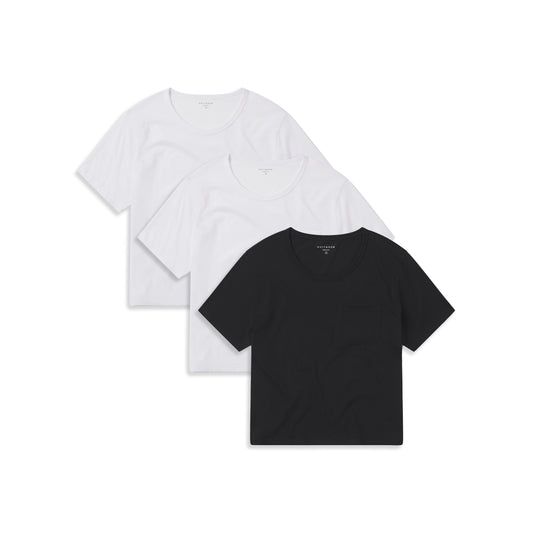 The Cotton Boxy Pocket Crew Neck Tee 3-Pack tees