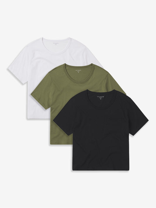 The Cotton Boxy Pocket Crew Neck Tee 3-Pack tees