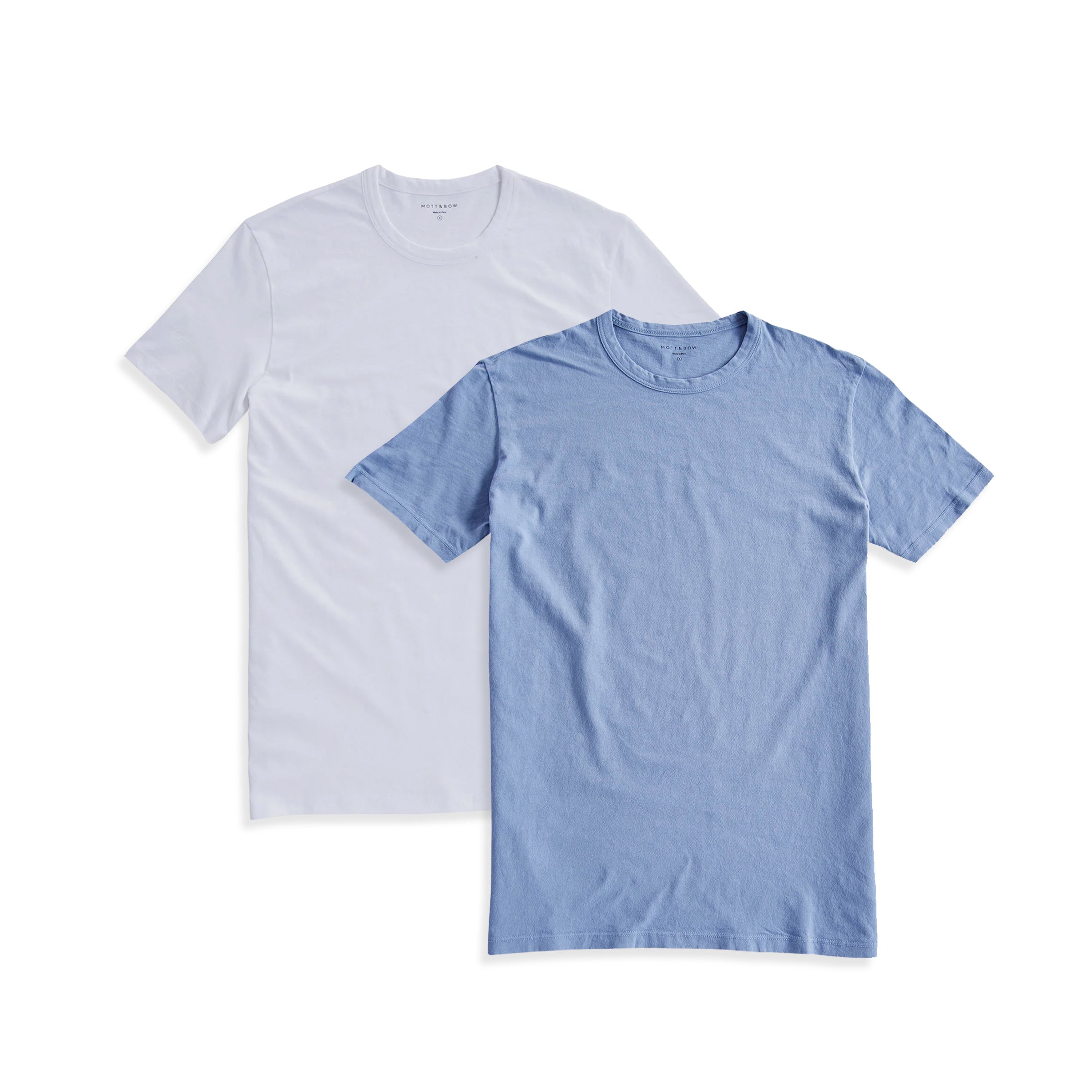 Men wearing White/California blue Classic Crew Driggs 2-Pack