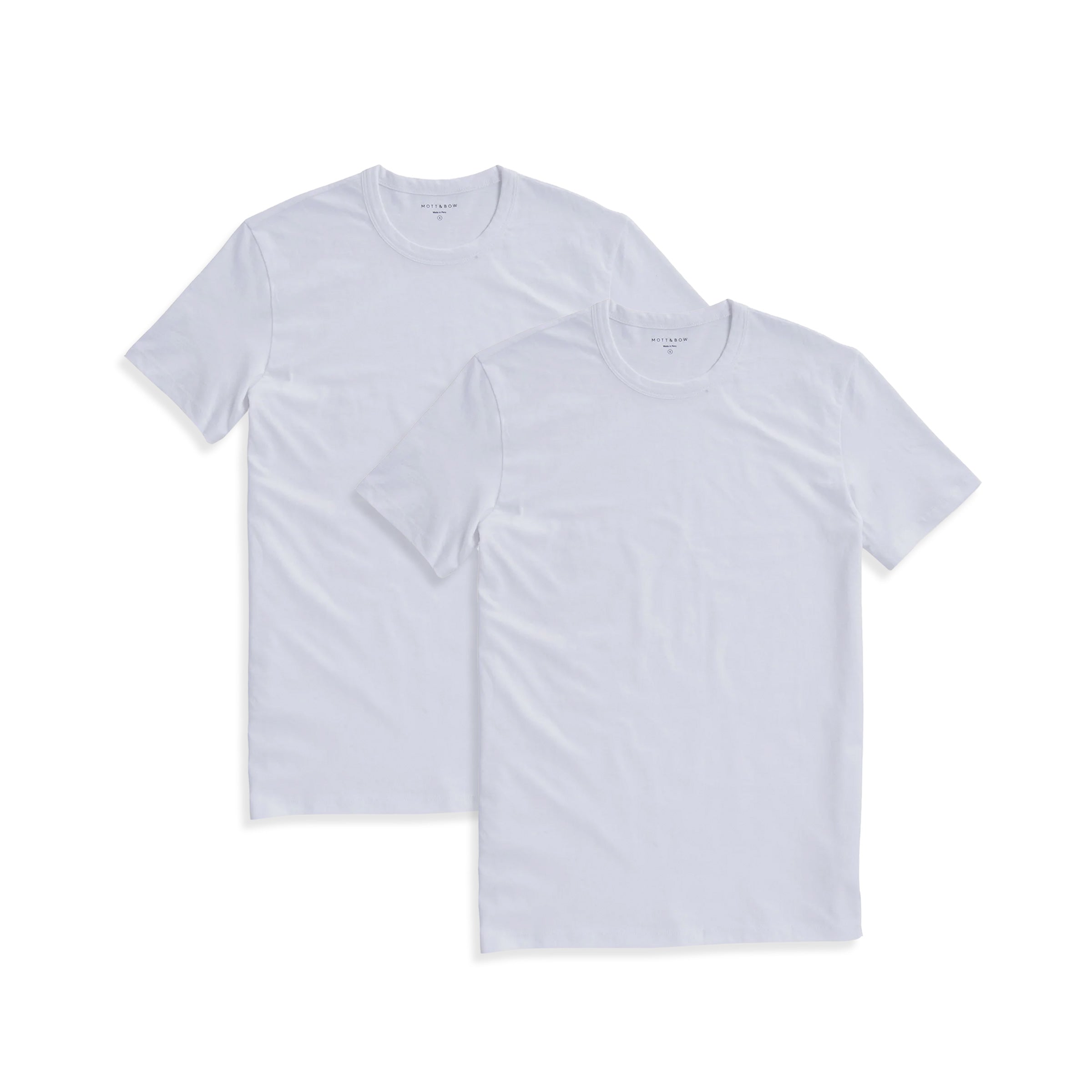 Men wearing White/White Classic Crew Driggs 2-Pack