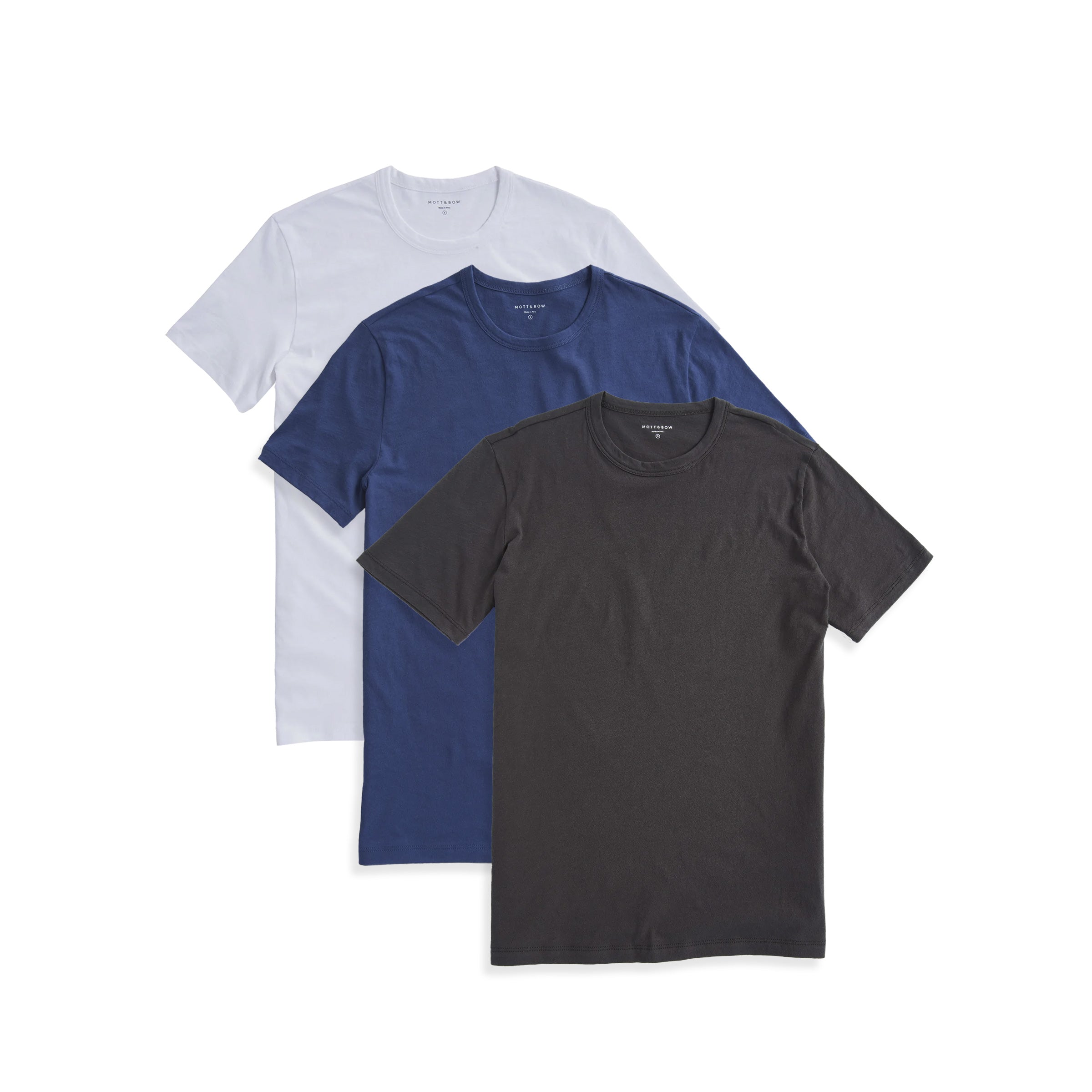  wearing Baltic Blue/White/Dark Gray Classic Crew Driggs 3-Pack