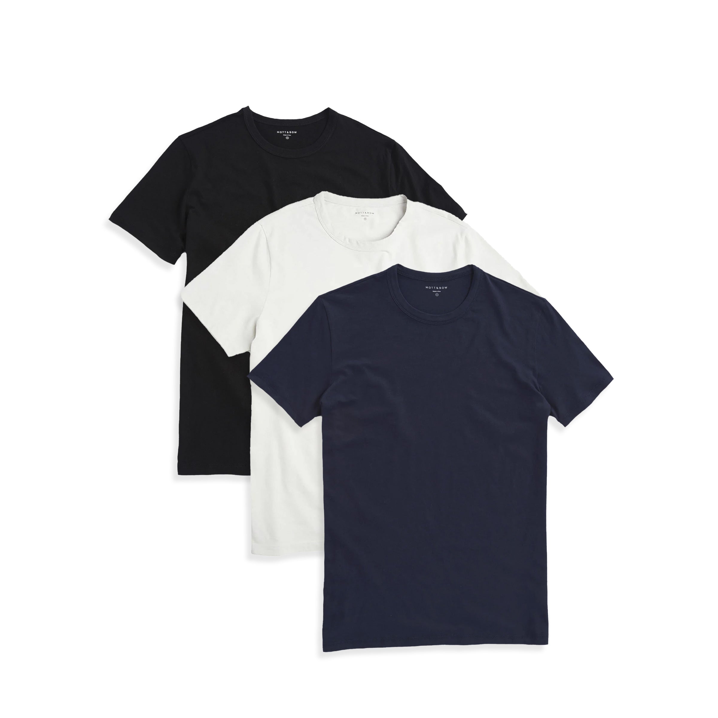  wearing Black/Bone/Navy Classic Crew Driggs 3-Pack