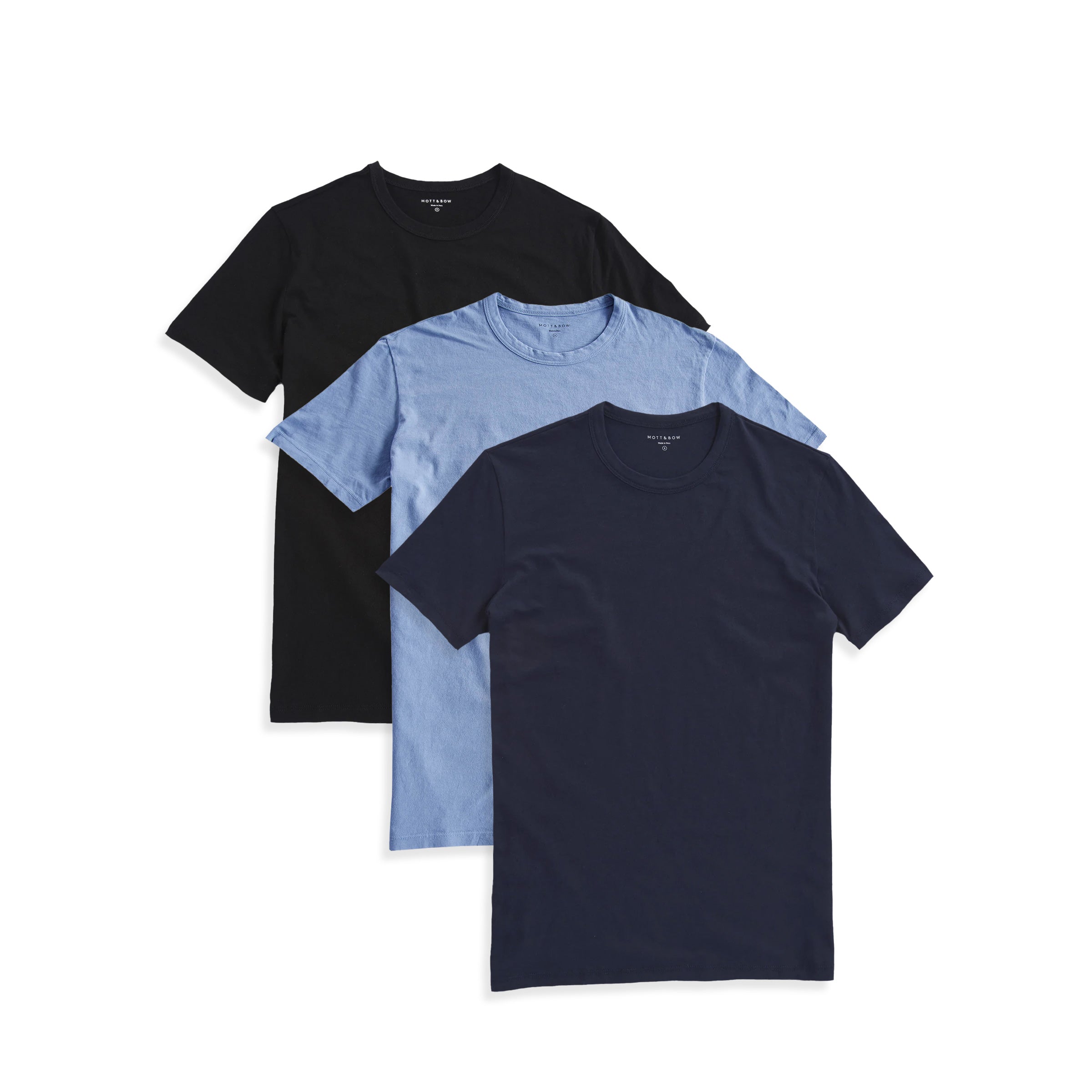  wearing Black/California Blue/Navy Classic Crew Driggs 3-Pack