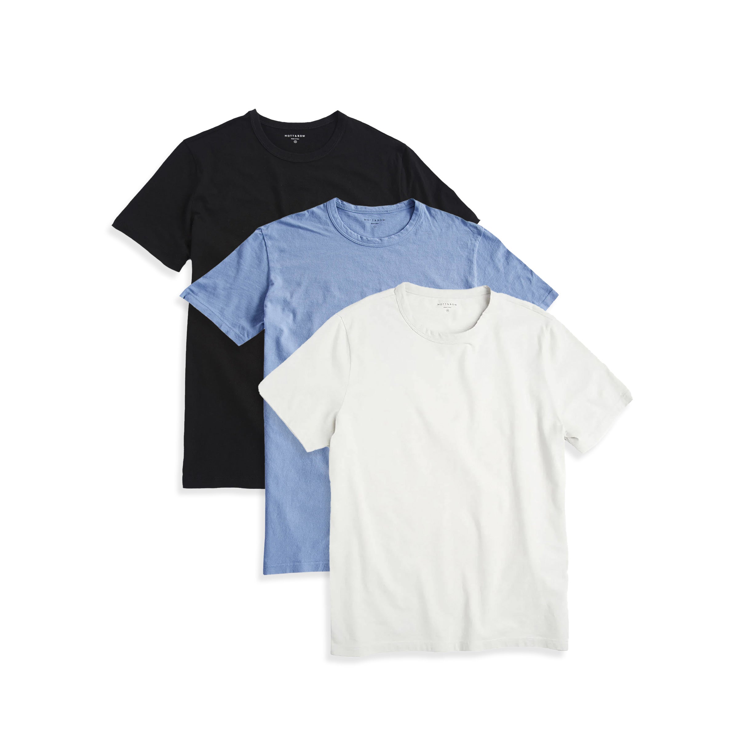  wearing Black/Bone/California Blue Classic Crew Driggs 3-Pack