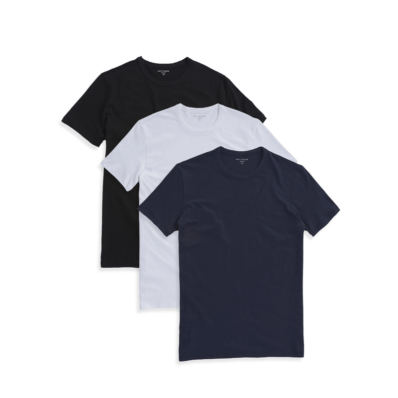  wearing Black/White/Navy Classic Crew Driggs 3-Pack