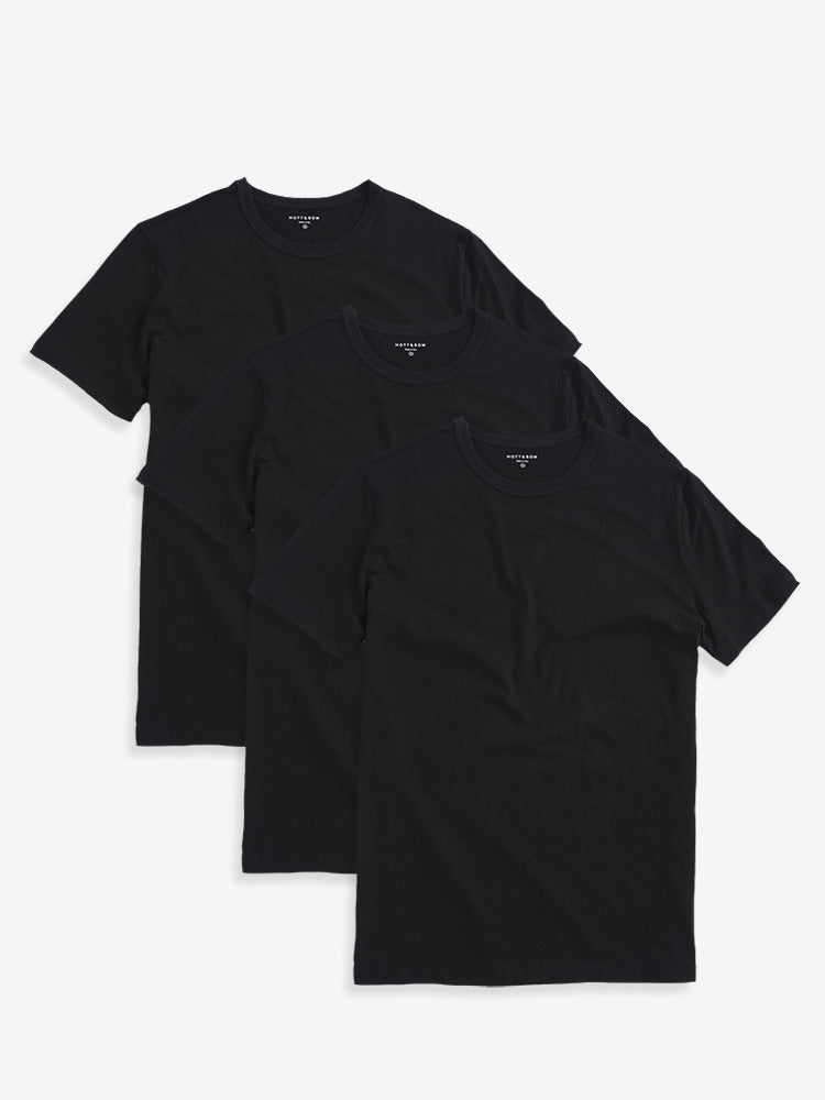 Men wearing Black Classic Crew Driggs 3-Pack tees