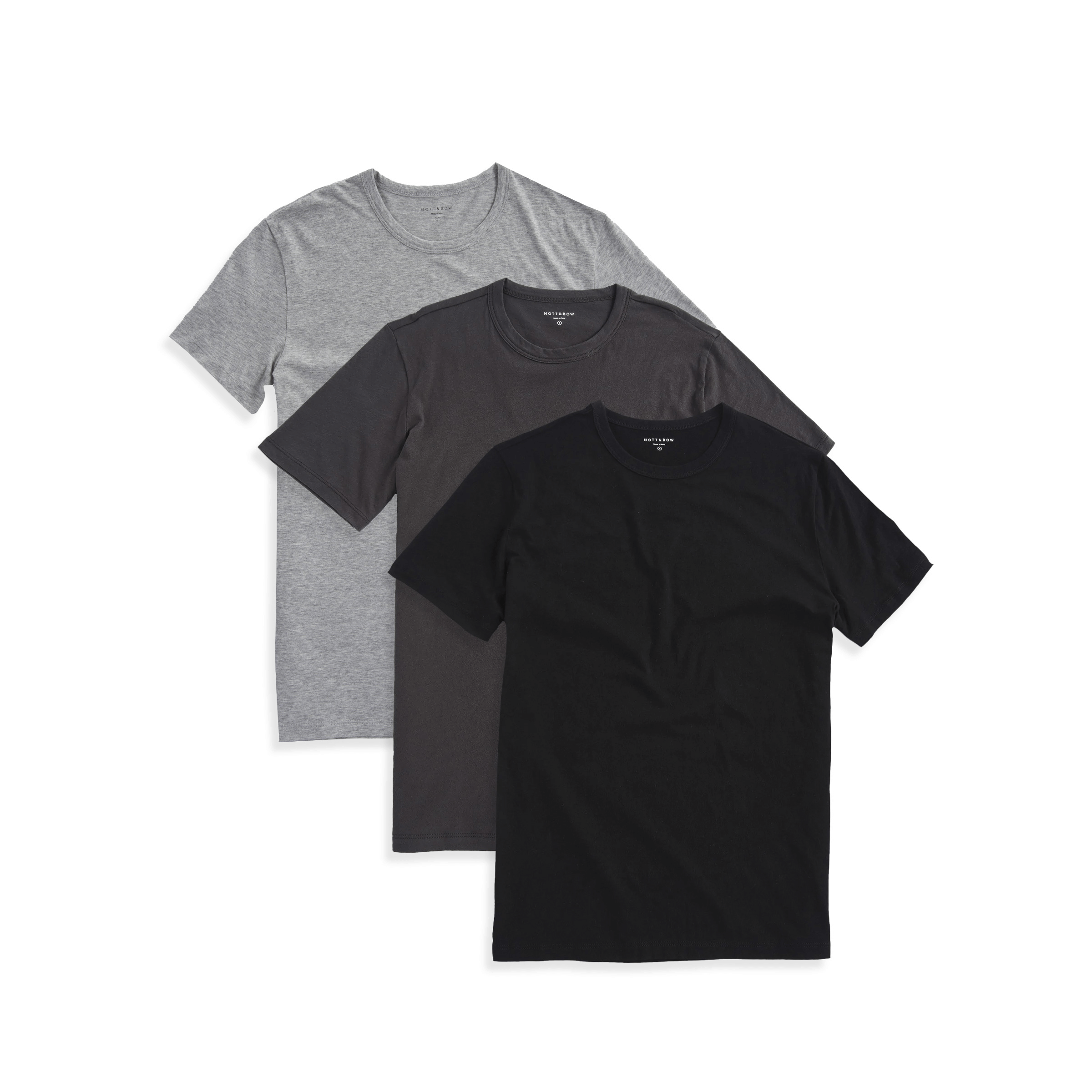  wearing Heather Gray/Dark Gray/Black Classic Crew Driggs 3-Pack