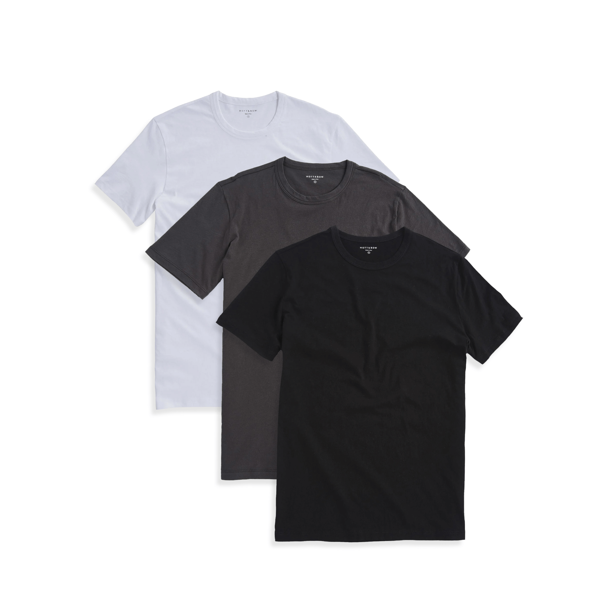  wearing White/Dark Gray/Black Classic Crew Driggs 3-Pack