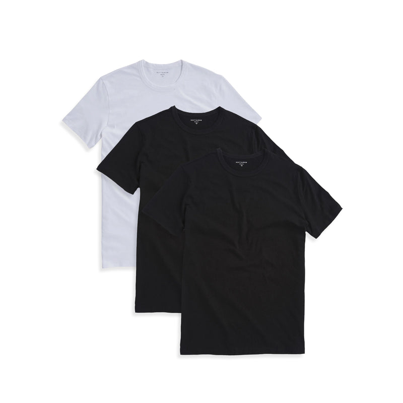  wearing Black/Black/White Classic Crew Driggs 3-Pack