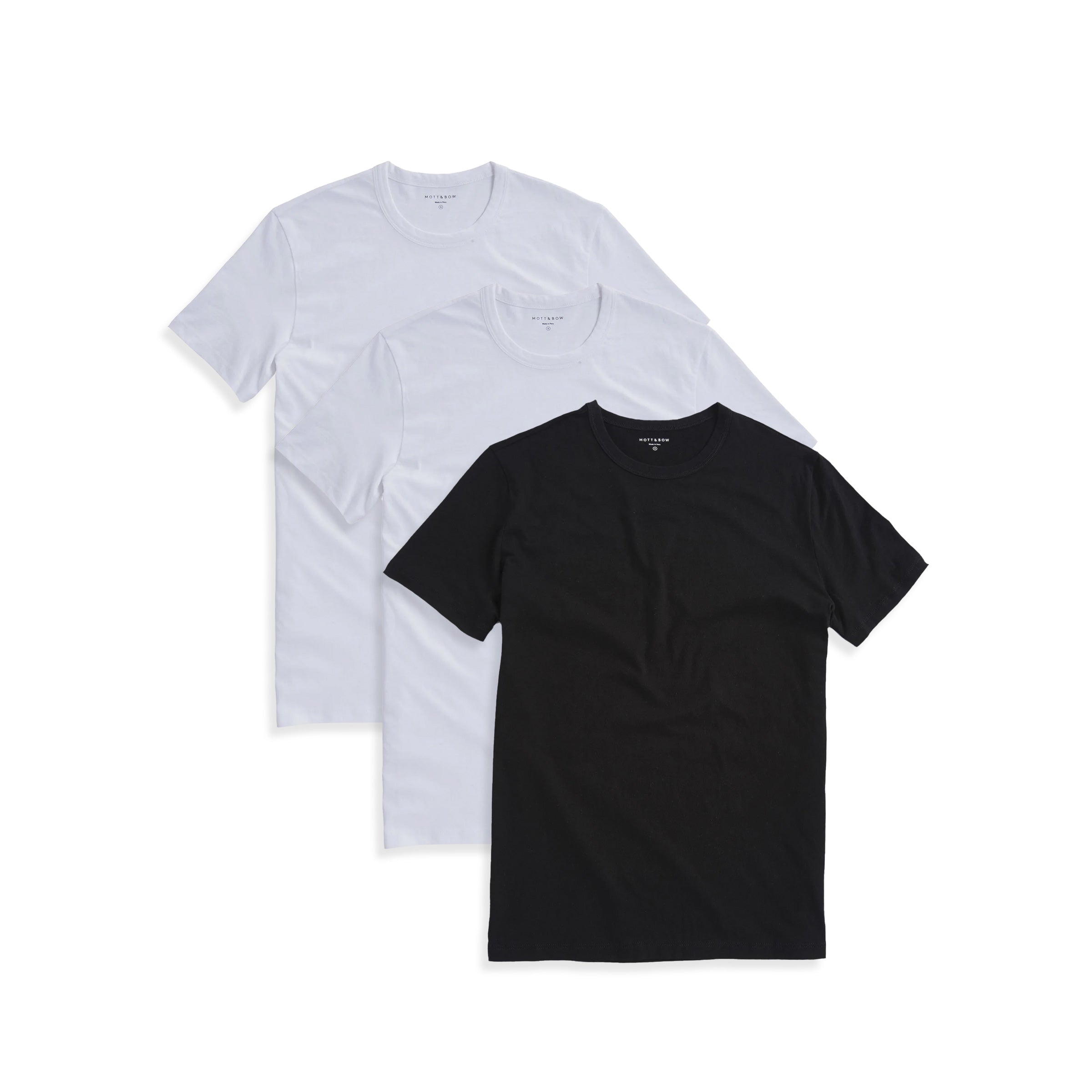  wearing White/White/Black Classic Crew Driggs 3-Pack