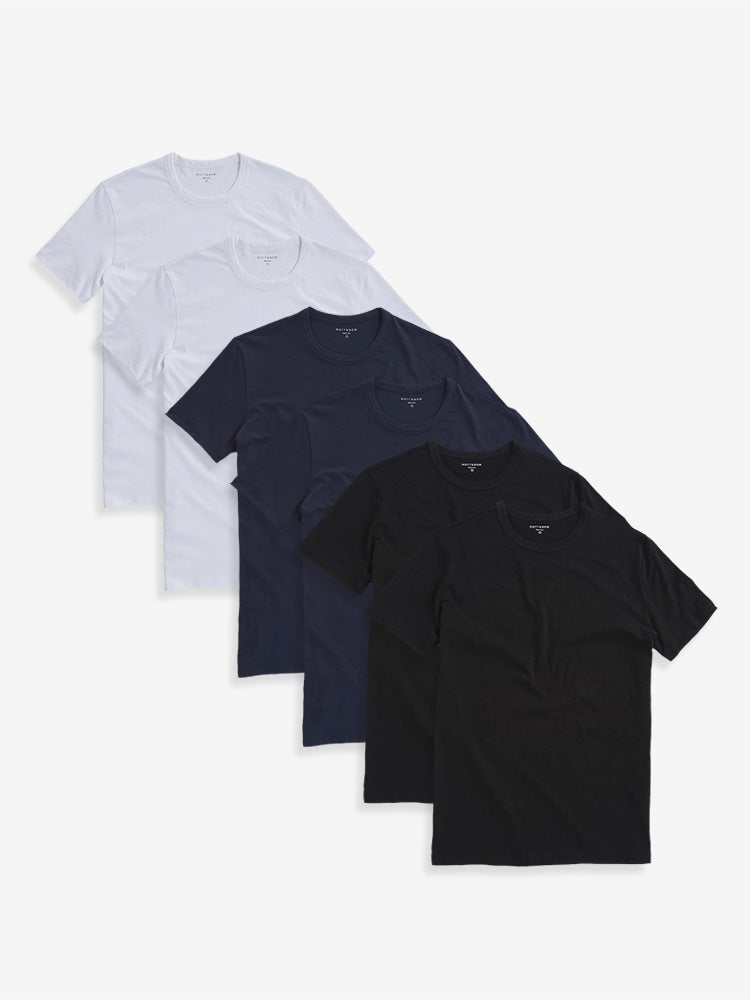 Men wearing Black/Navy/White Classic Crew Driggs 6-Pack