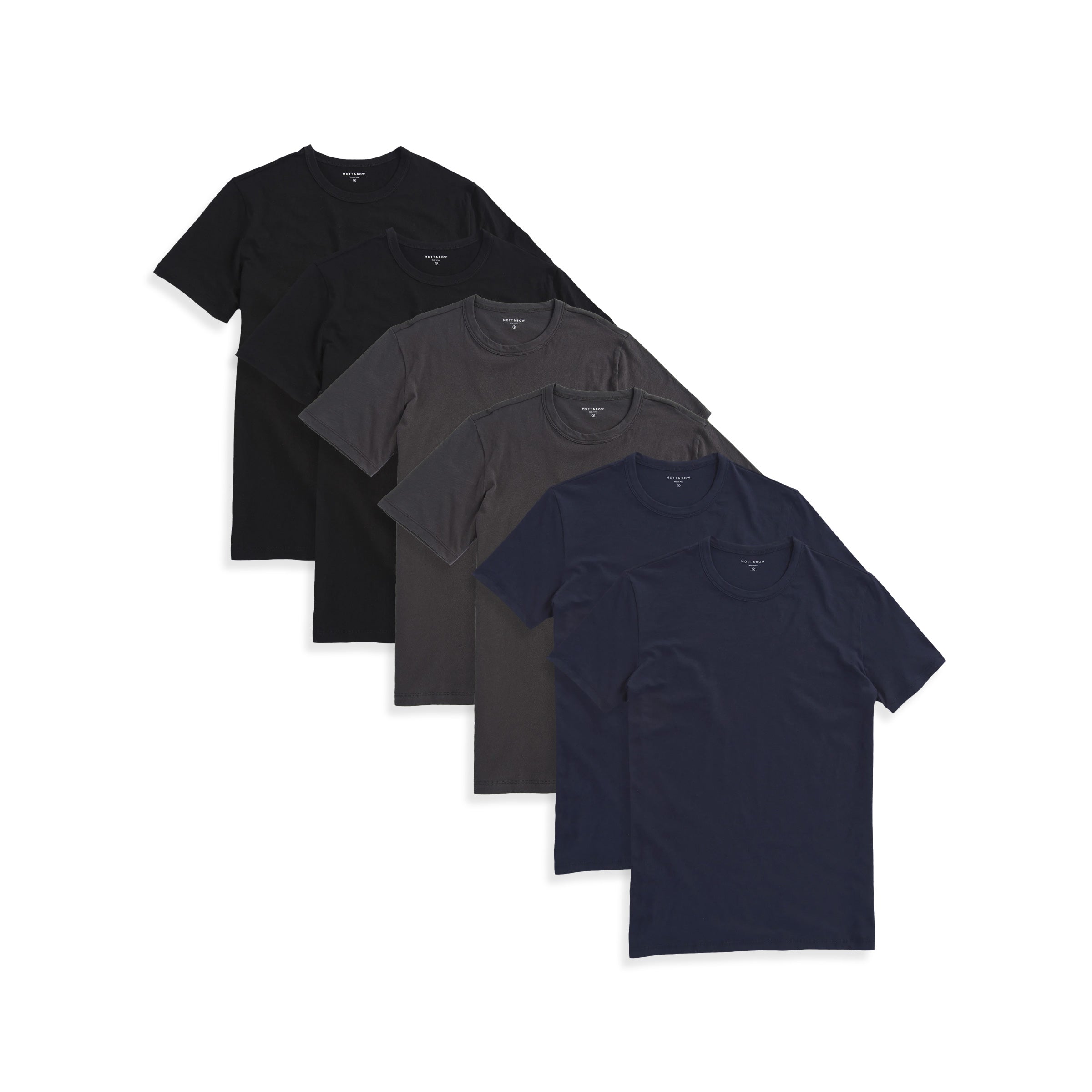  wearing 2 Navy/2 Dark Gray/2 Black Classic Crew Driggs 6-Pack