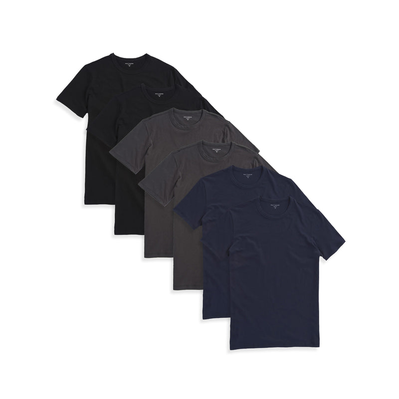  wearing 2 Navy/2 Dark Gray/2 Black Classic Crew Driggs 6-Pack