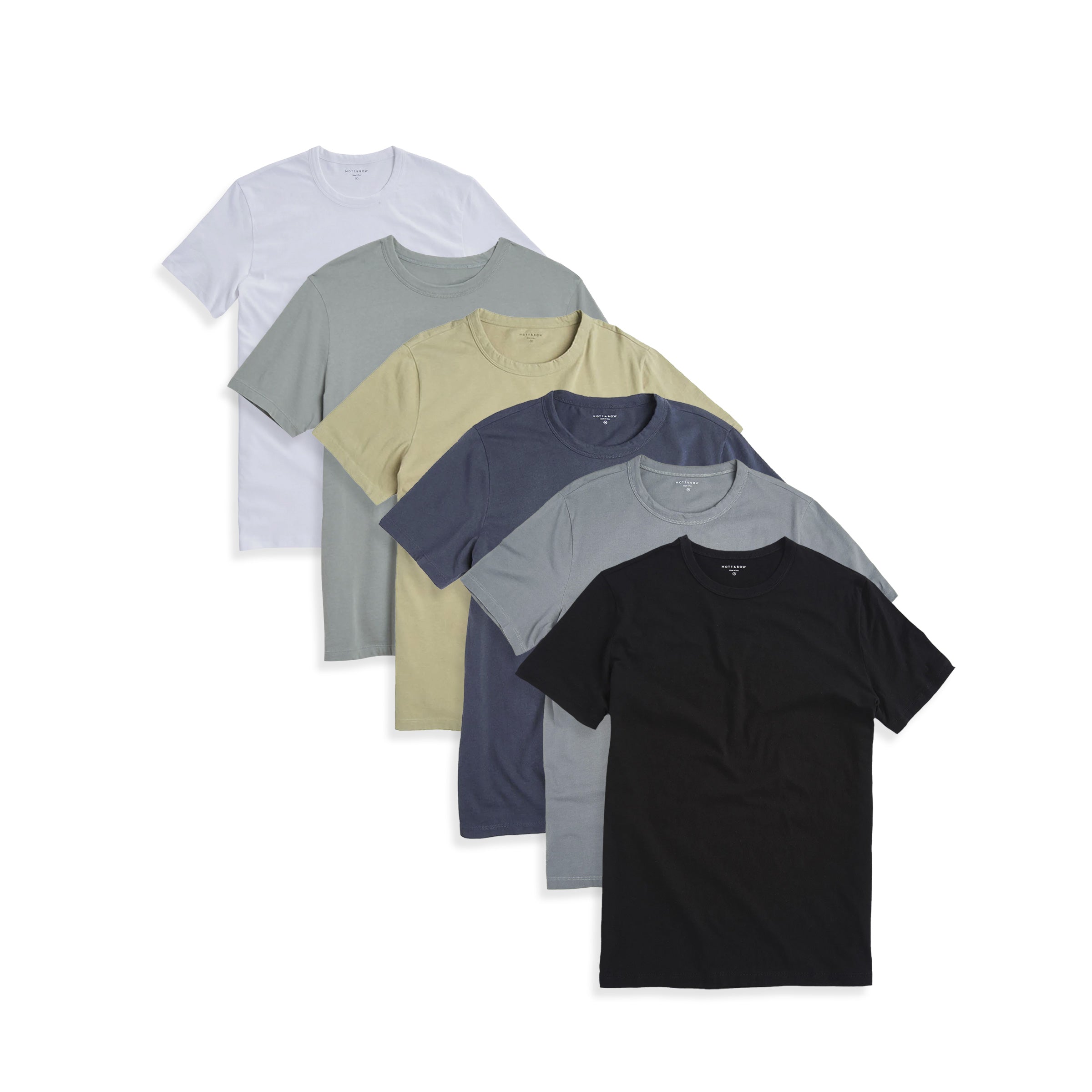  wearing White/Gray Green/Desert/Blue Slate/Faded Charcoal/Black Classic Crew Driggs 6-Pack