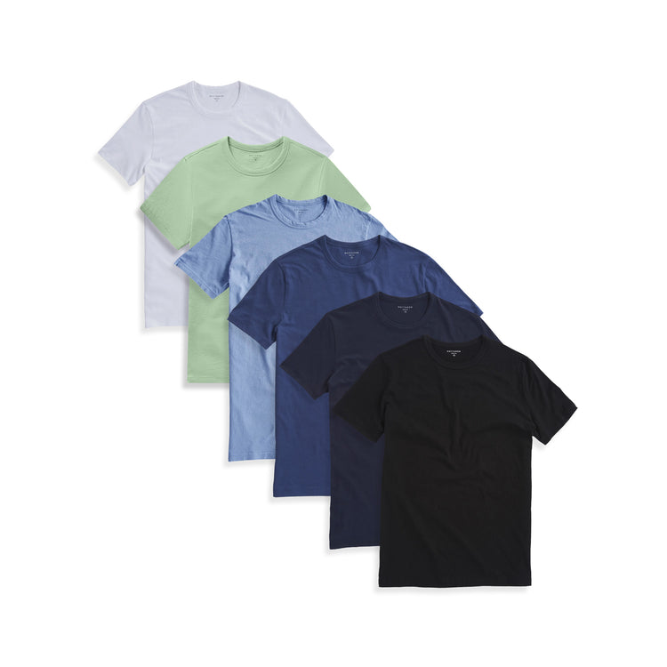  wearing White/Black/Baltic Blue/Navy/California Blue/Pistachio Classic Crew Driggs 6-Pack