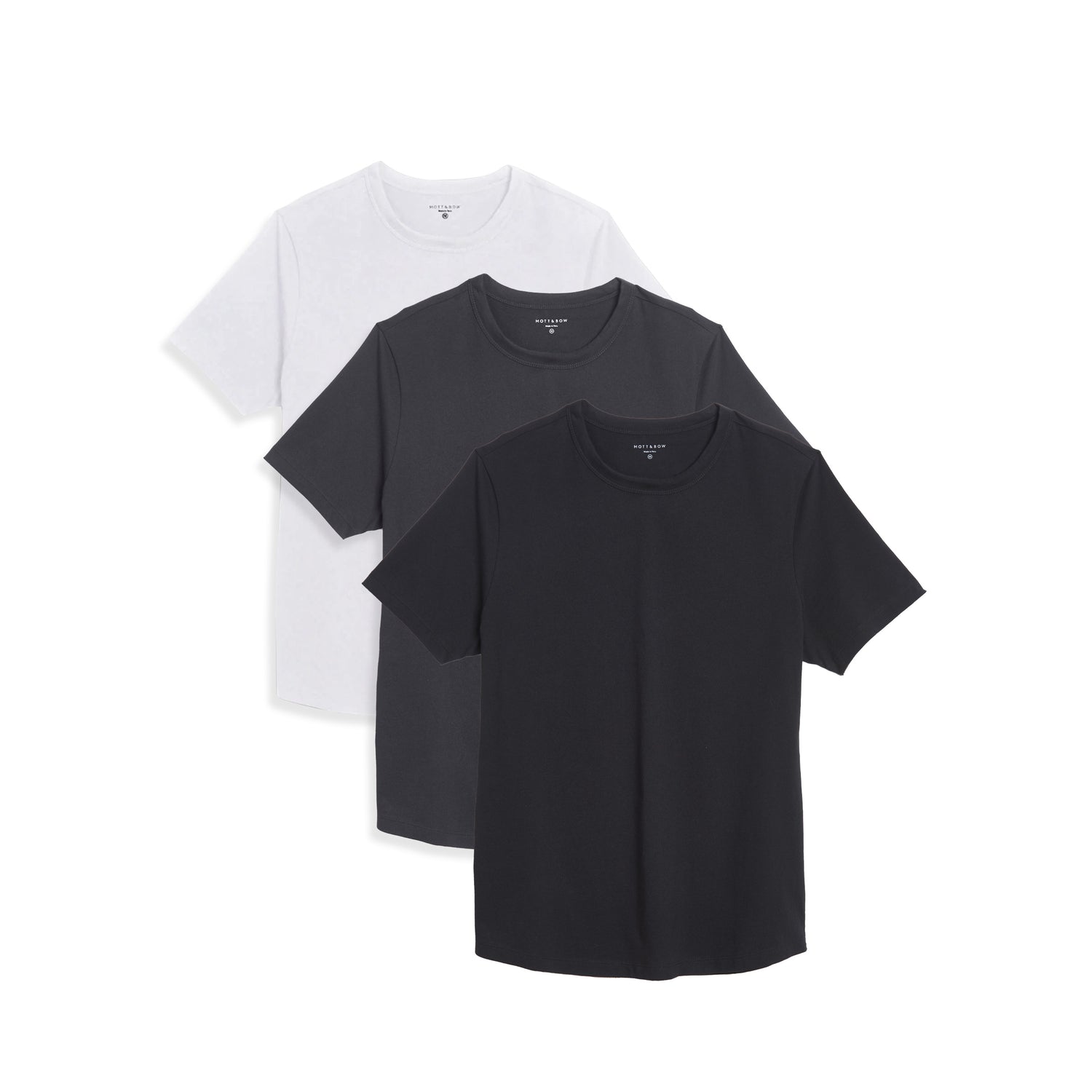 Mens curved hem 3 packs