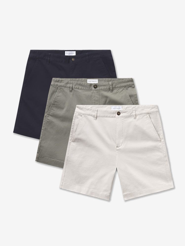 Men wearing Blanco/Negro Classic Crew Driggs 2-Pack shorts