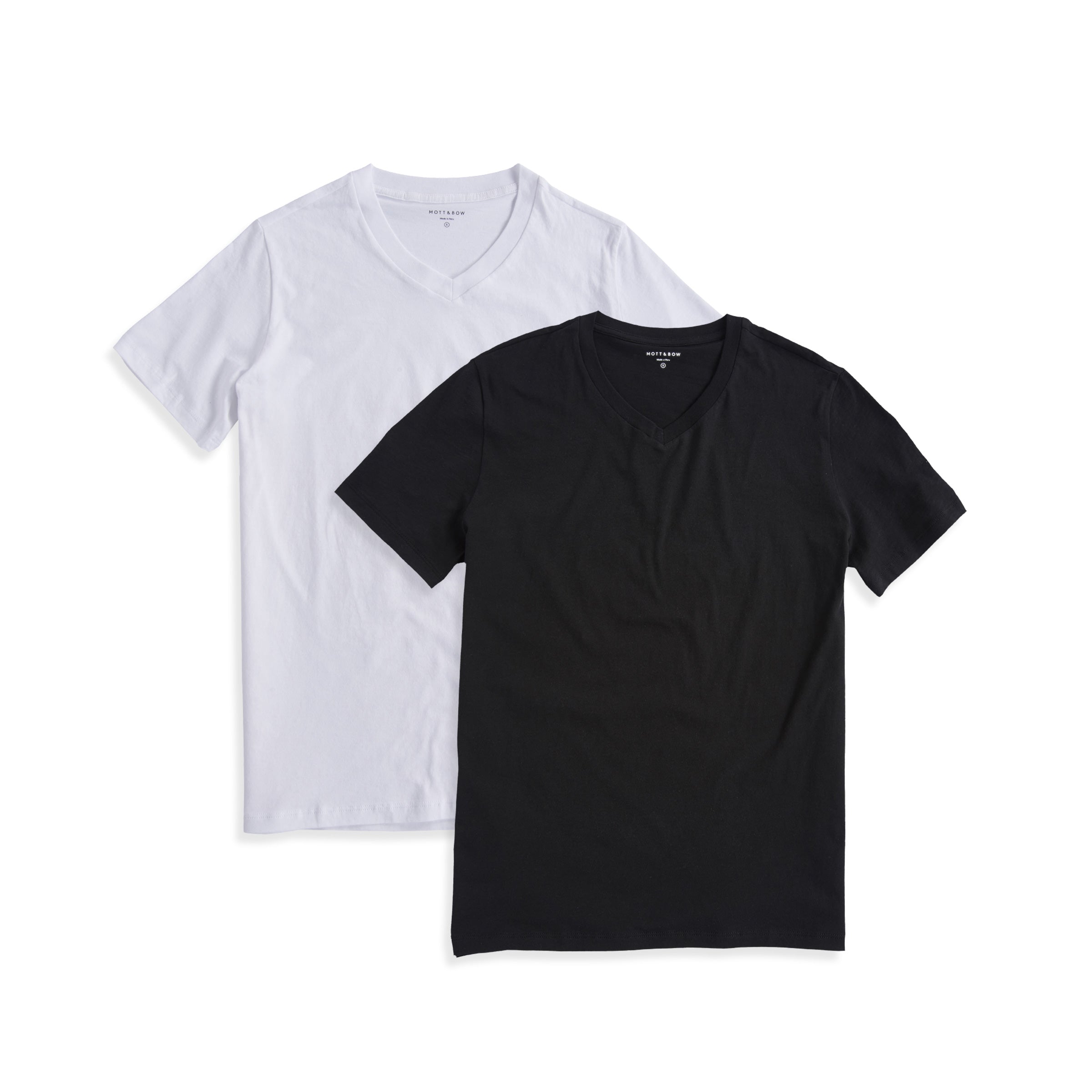 Men wearing White/Black Classic V-Neck Driggs 2-Pack