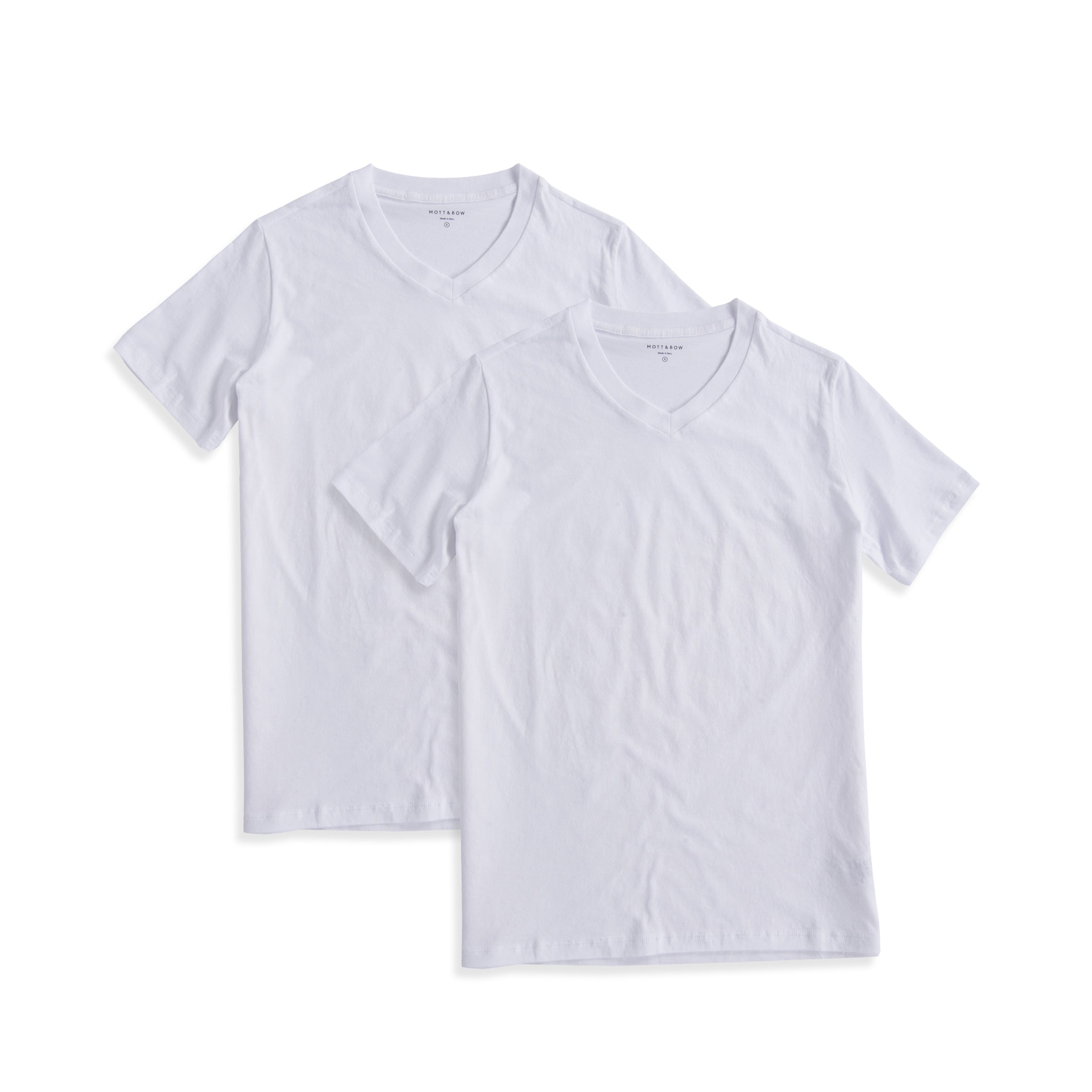 Men wearing White/White Classic V-Neck Driggs 2-Pack