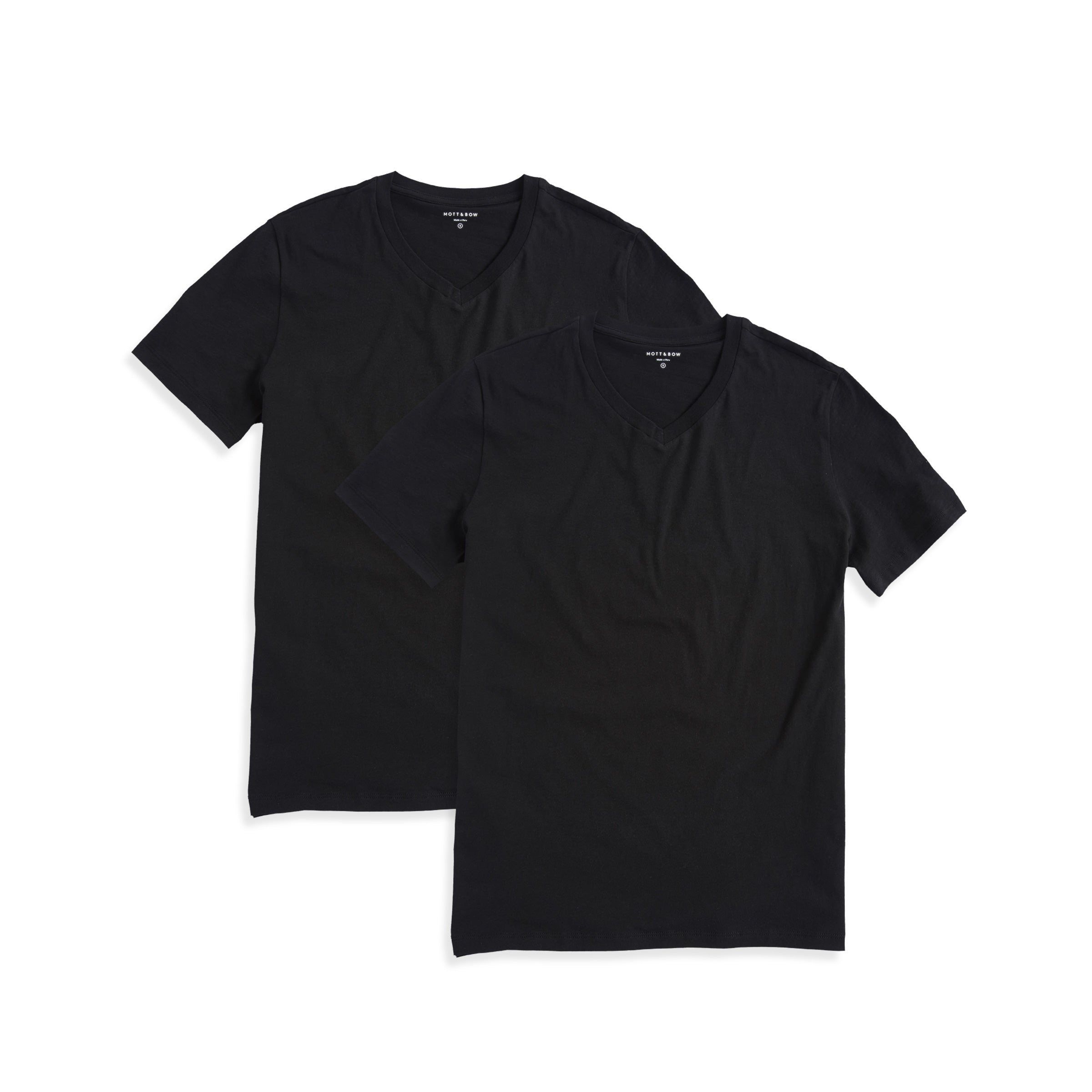 Men wearing Black/Black Classic V-Neck Driggs 2-Pack