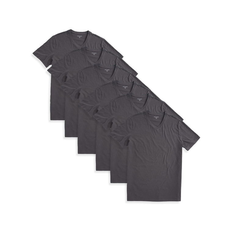  wearing Dark Gray Classic V-Neck Driggs 6-Pack