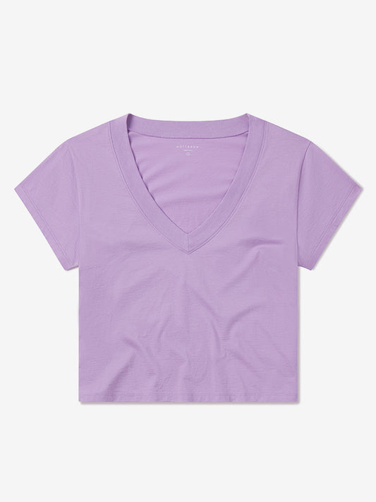 The Cotton Boxy Deep V-Neck Tee tees