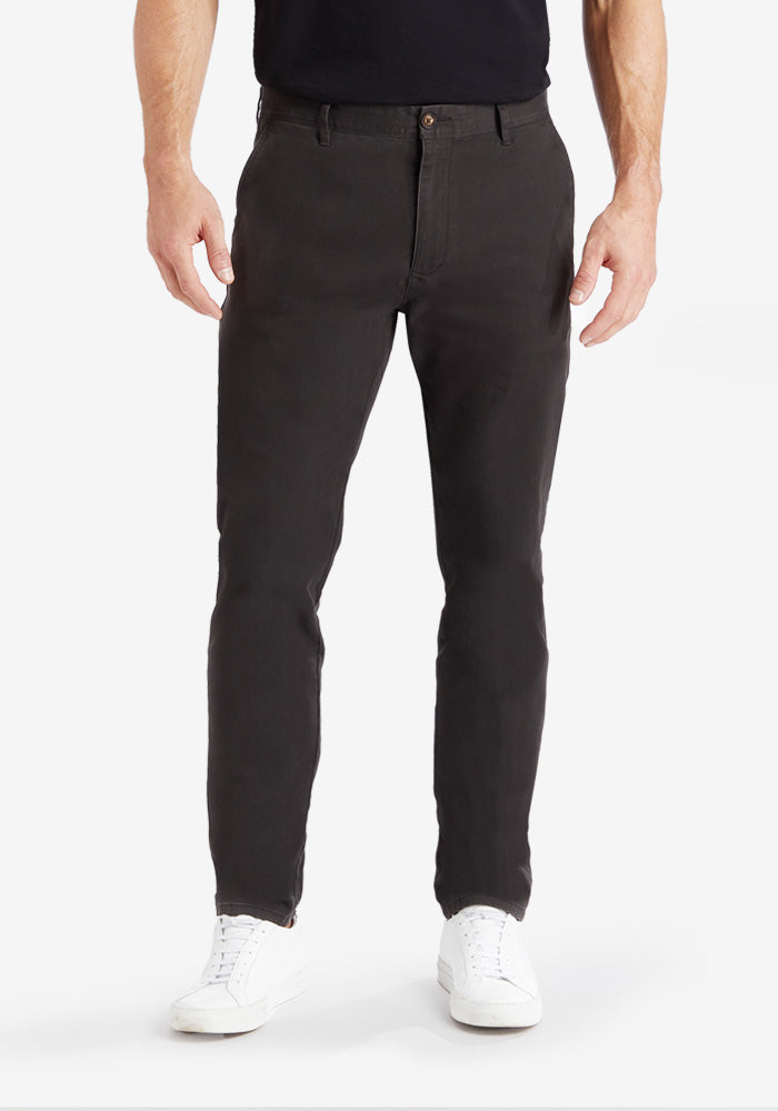 Men wearing Dark Gray The Twill Chino Charles