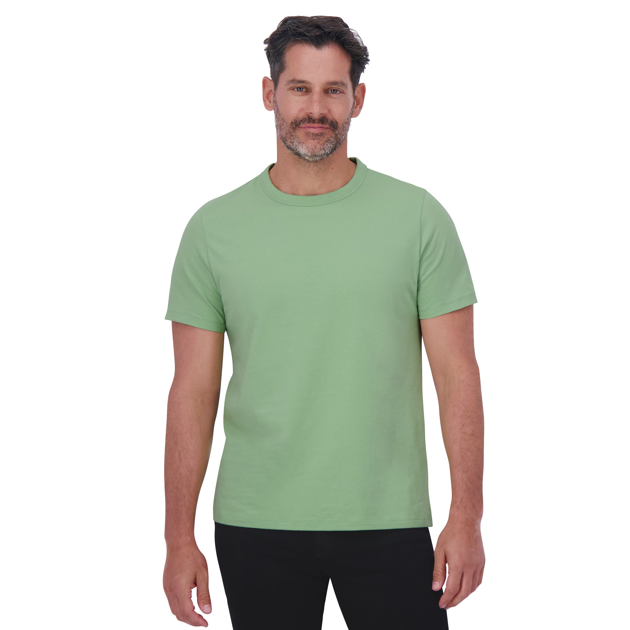 Men wearing Pistachio Classic Crew Driggs Tee