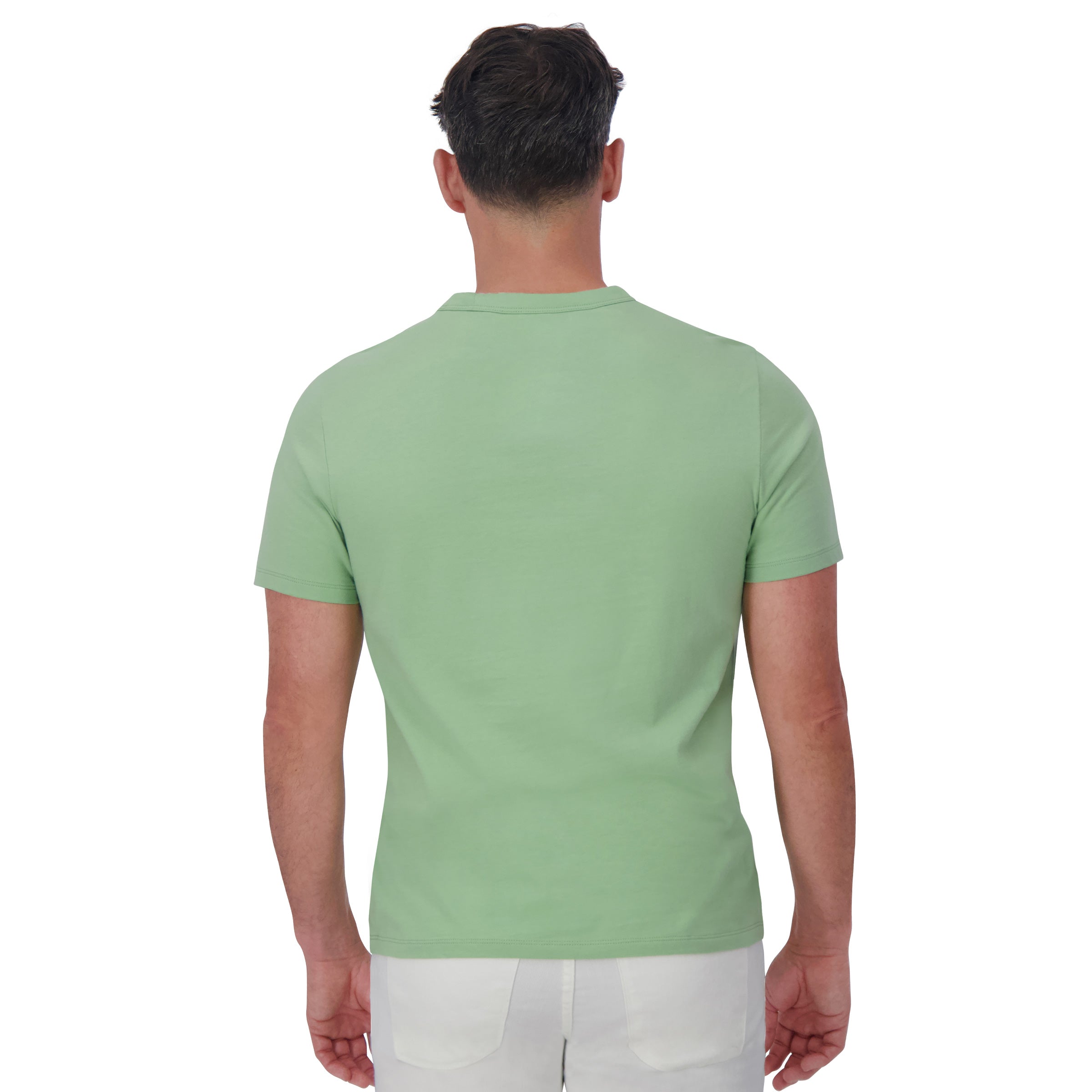 Men wearing Pistachio Classic Crew Driggs Tee