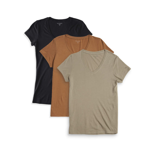 Fitted V-Neck Marcy 3-Pack tees