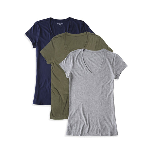 Fitted V-Neck Marcy 3-Pack tees