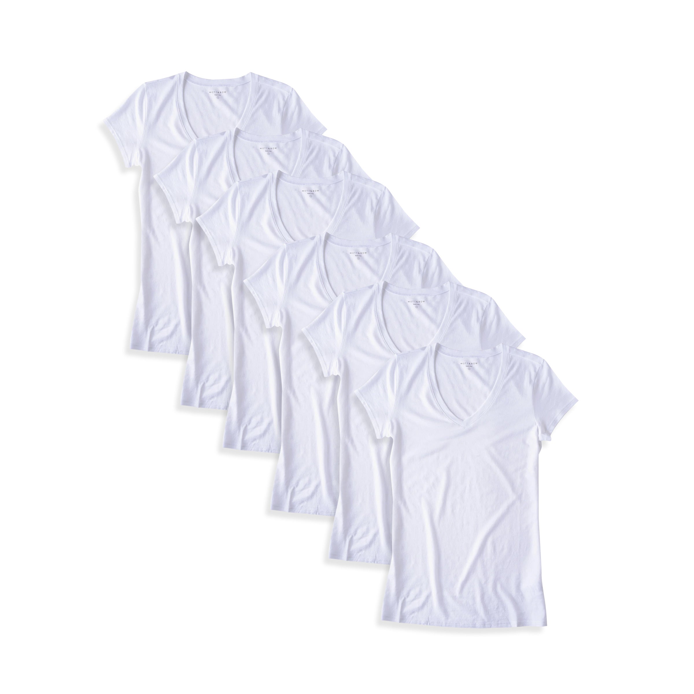  wearing White Fitted V-Neck Marcy 6-Pack