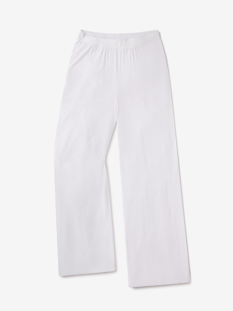 Women wearing White Lounge Wide Leg Pants