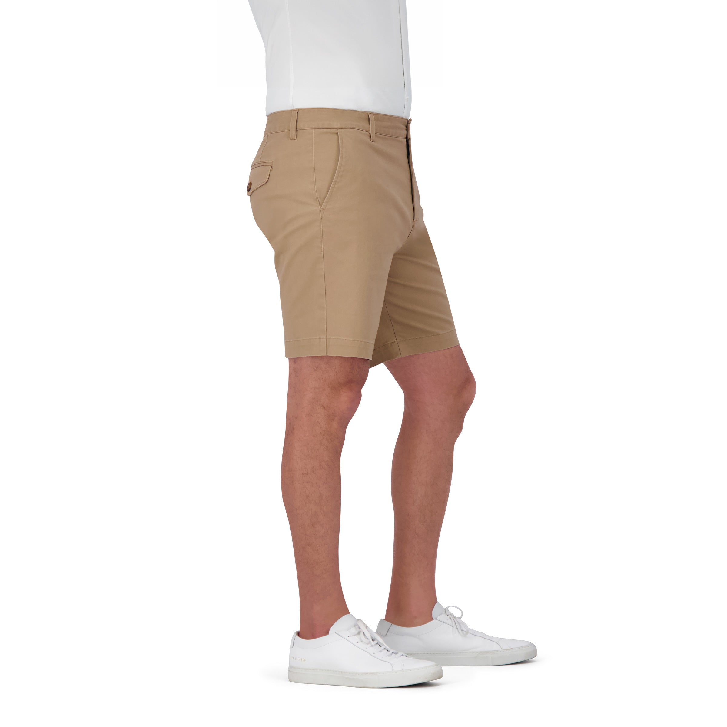 Men wearing Khaki Stretch Chino Short