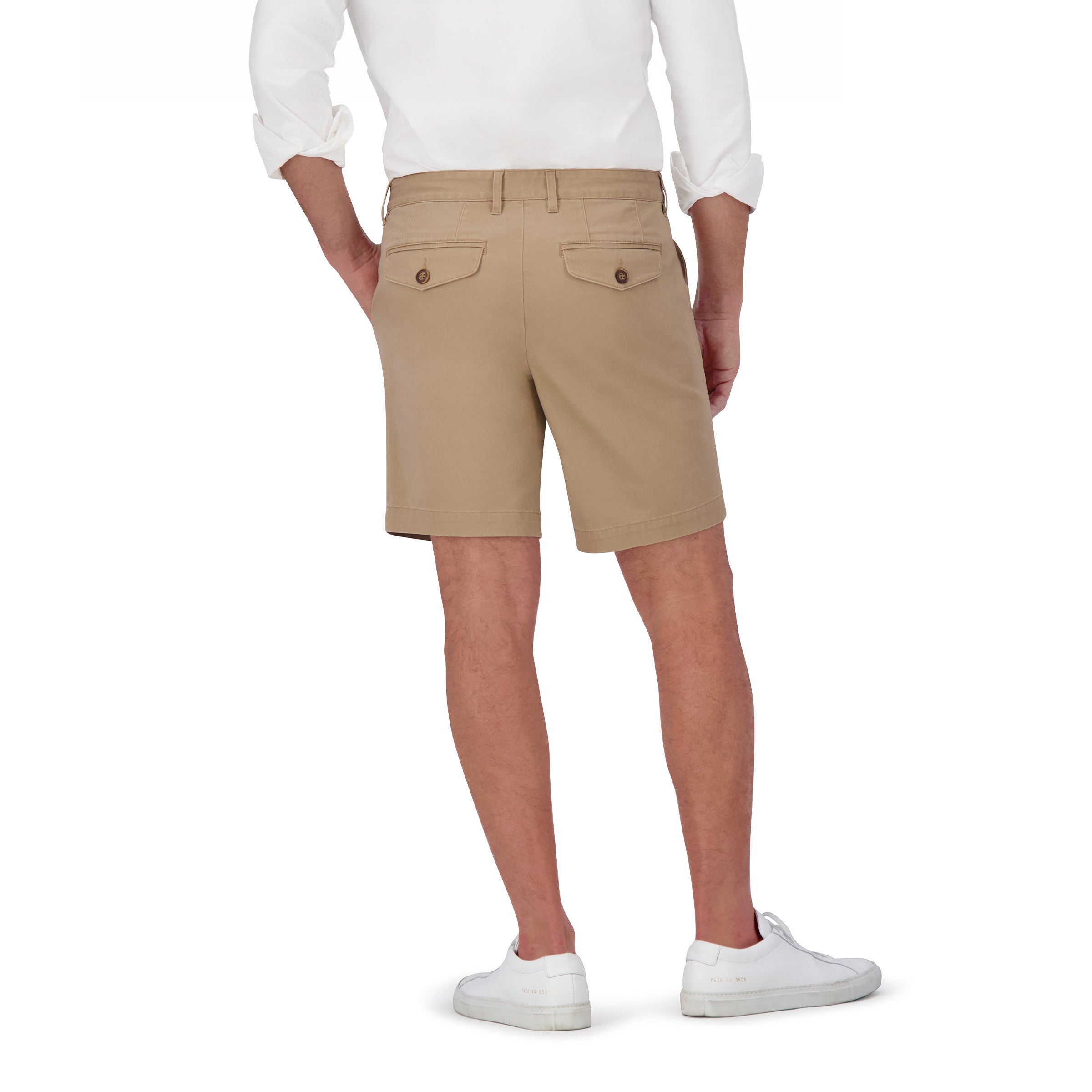 Men wearing Khaki Stretch Chino Short