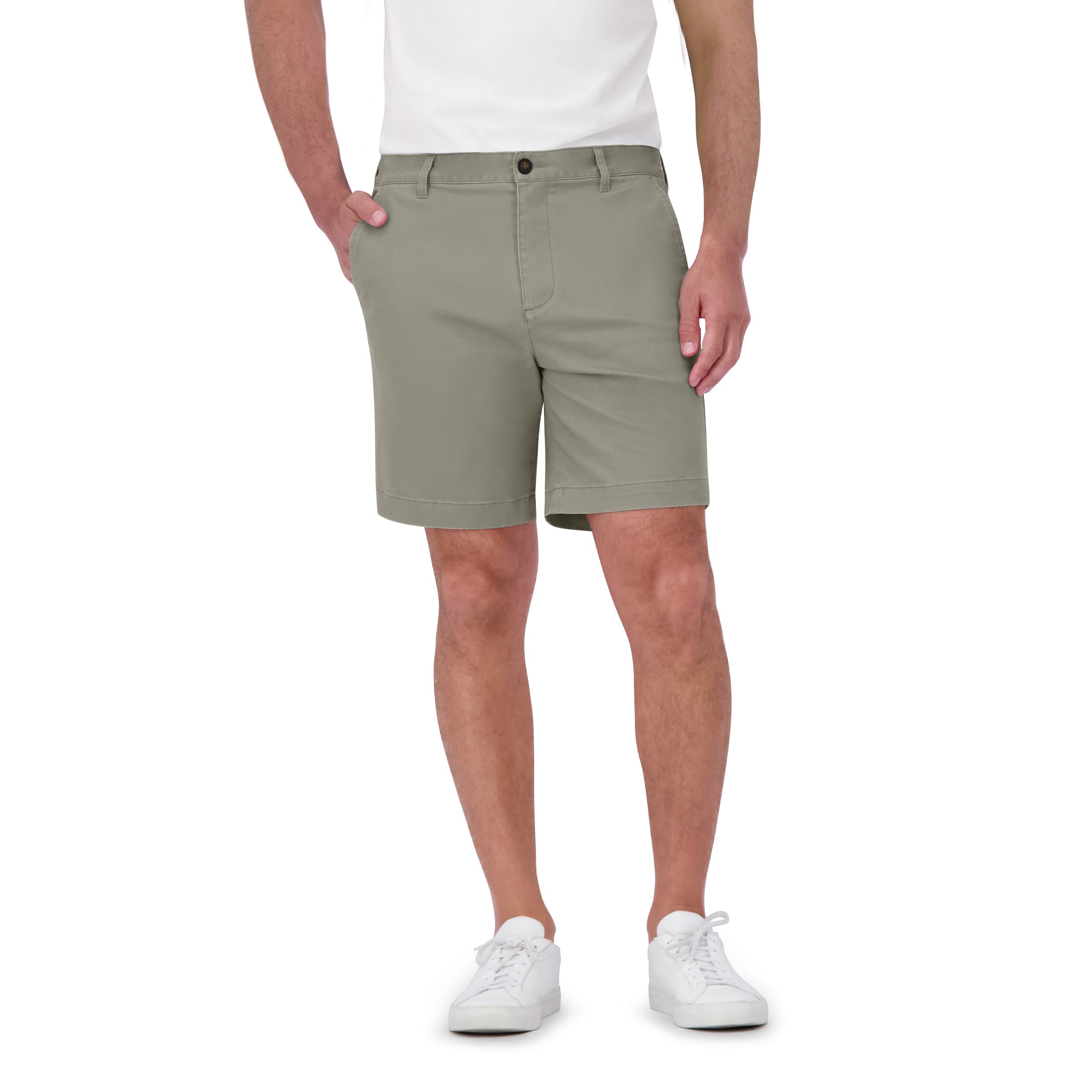 Men wearing Light Sage Stretch Chino Short