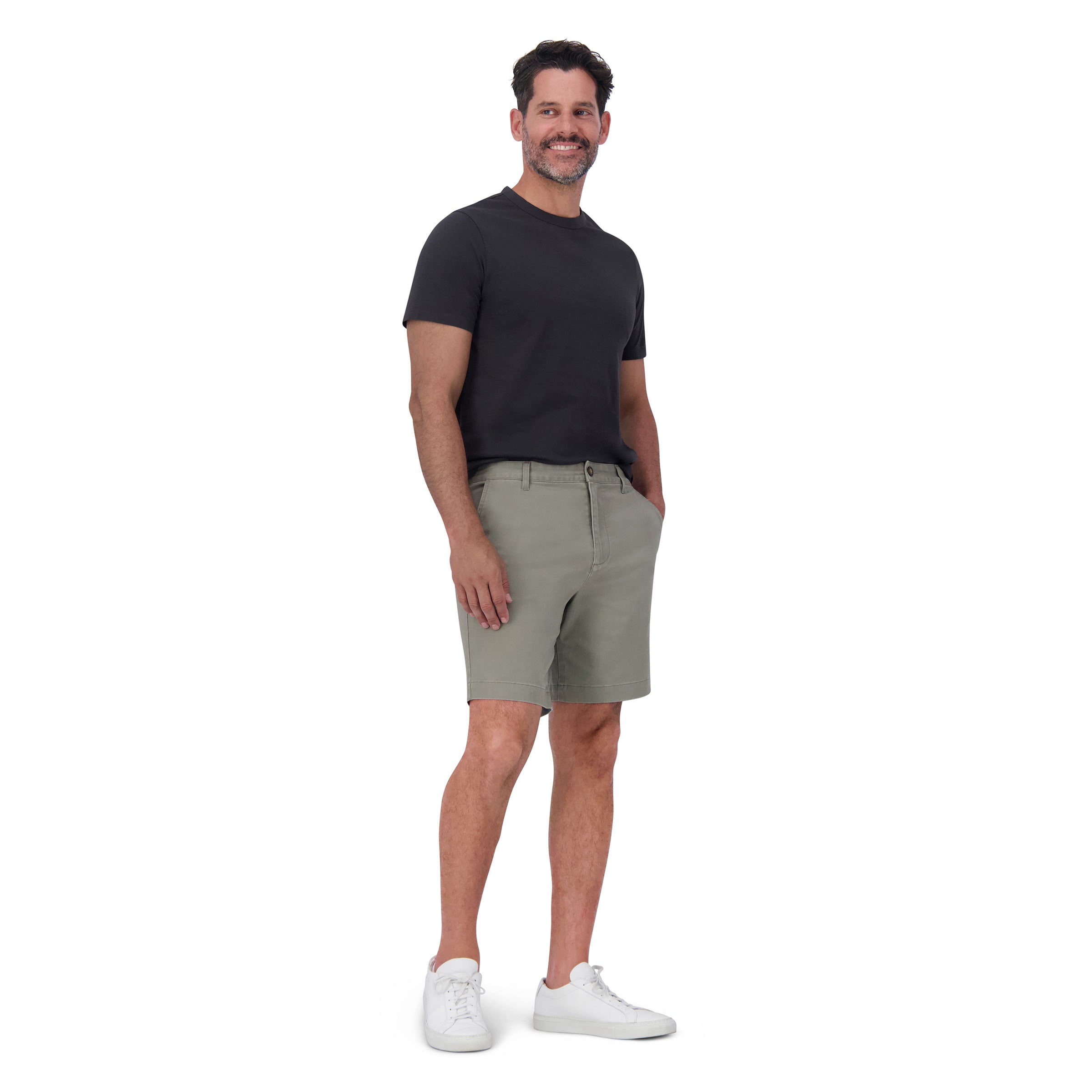 Men wearing Light Sage Stretch Chino Short