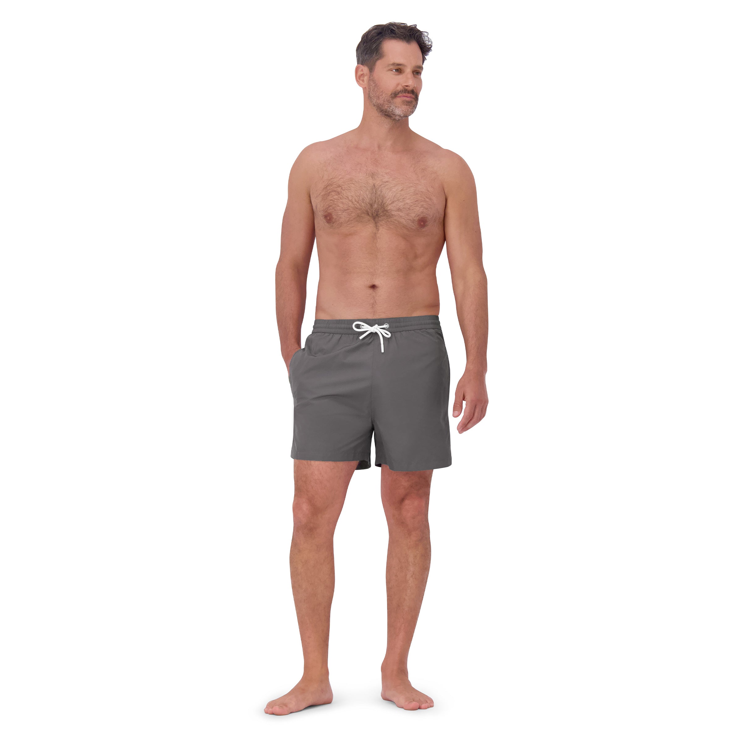 Men wearing Gray The Swim Trunk