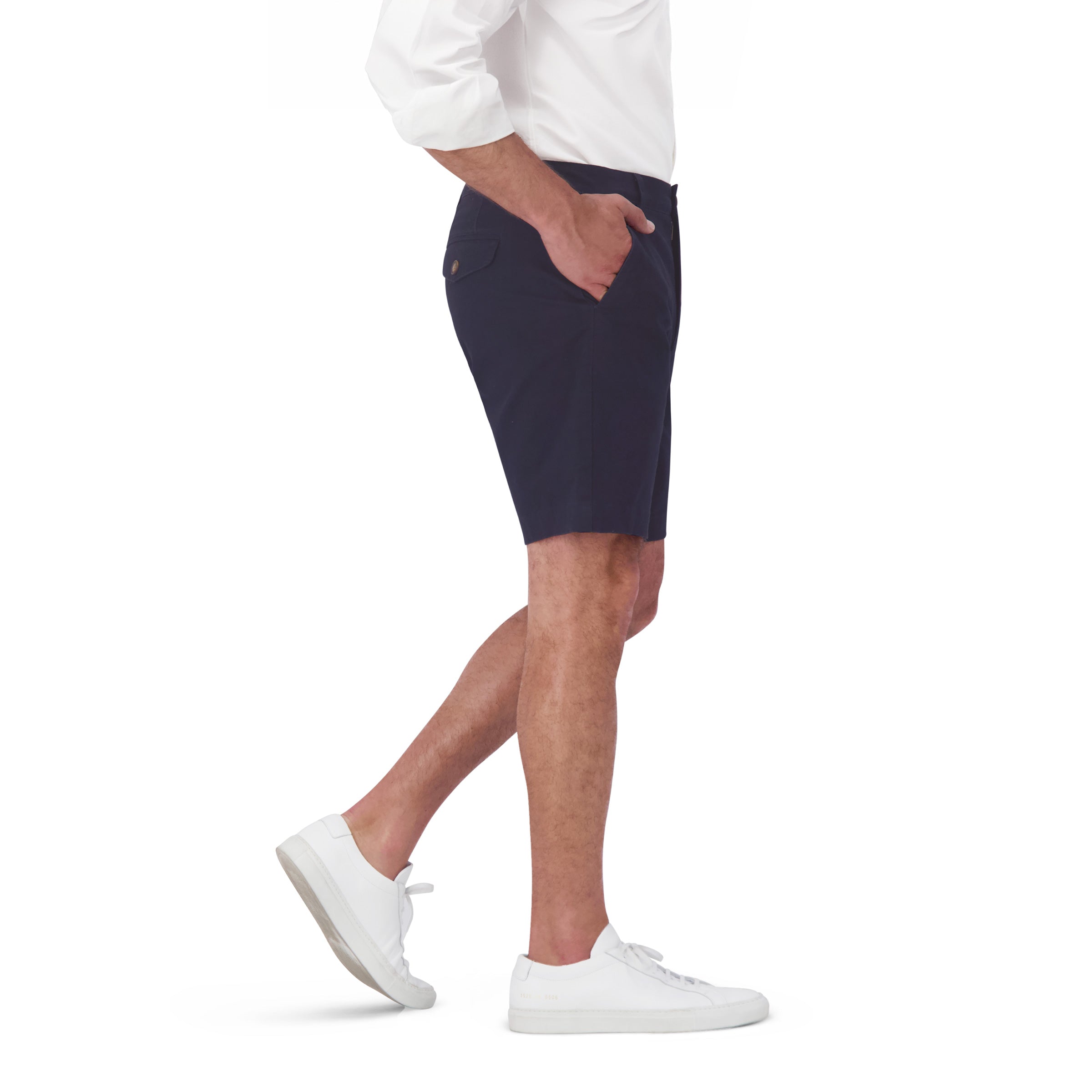 Men wearing Navy Stretch Chino Short