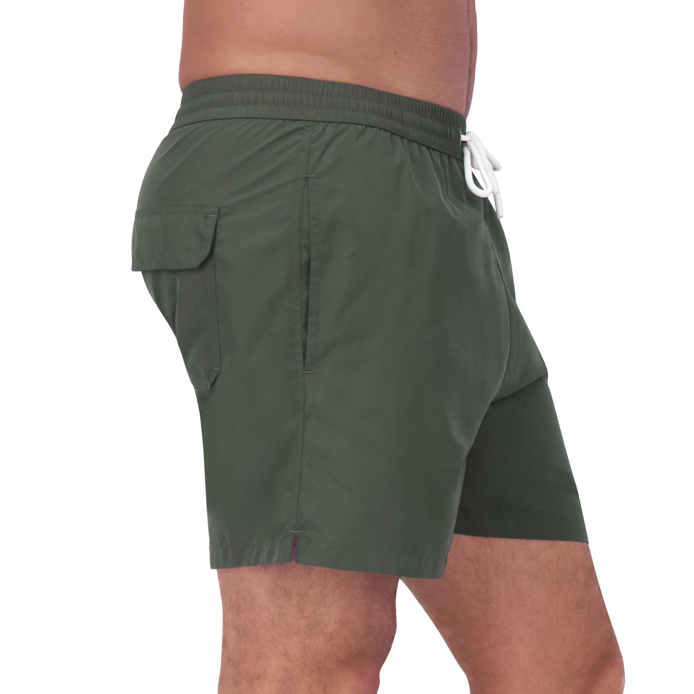 Men wearing Olive The Swim Trunk