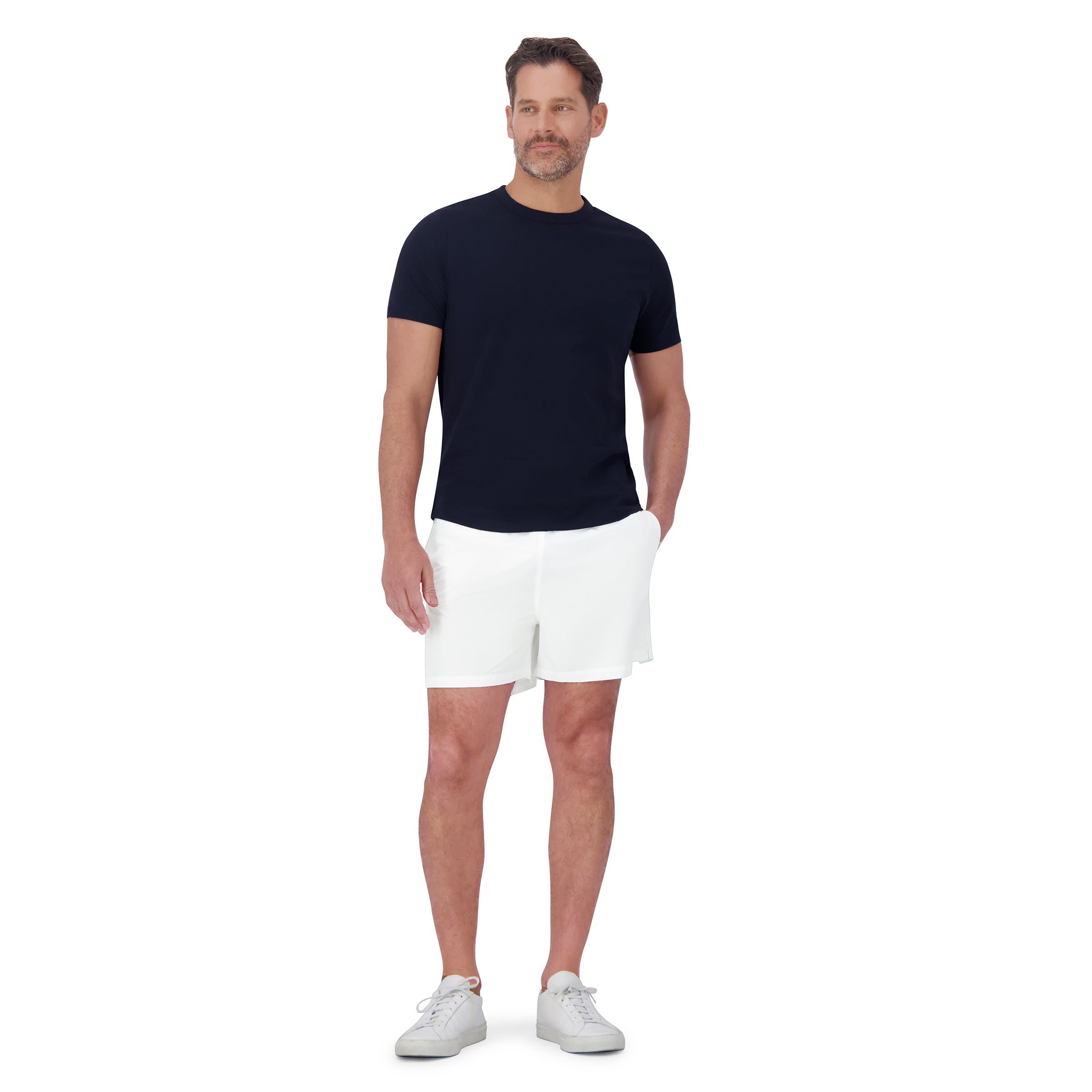 Men wearing White The Swim Trunk