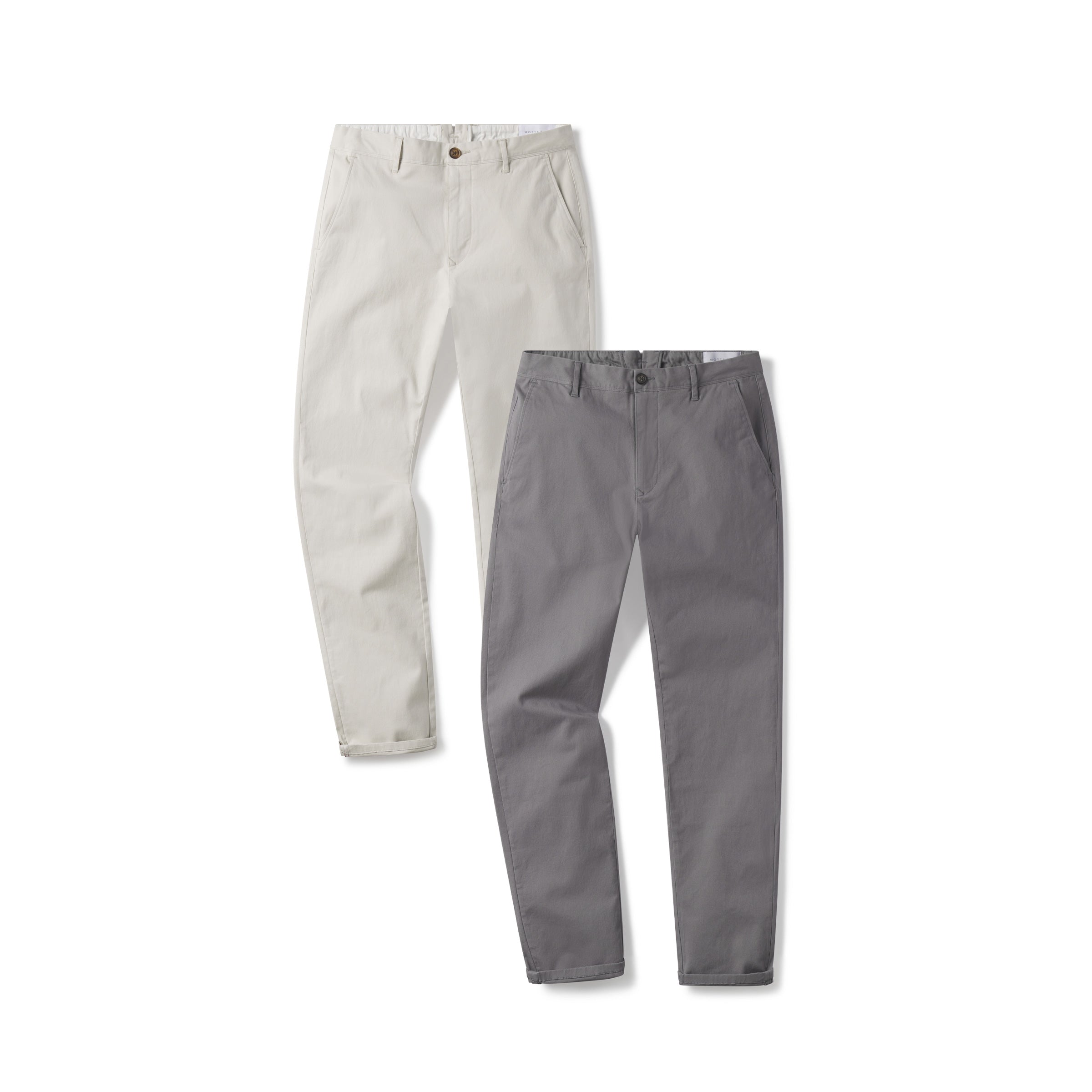  wearing Beige/Gray The Twill Chino Charles 2-Pack